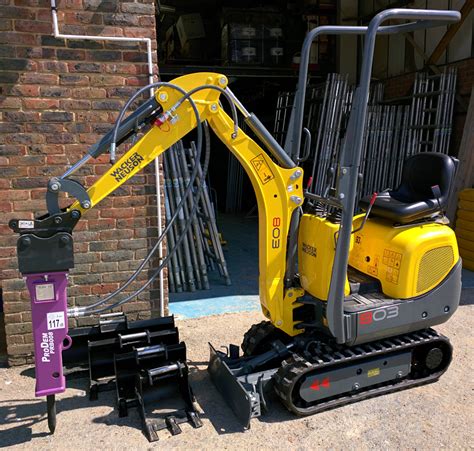 mini excavator with breaker rental|mini excavator with rock breaker.